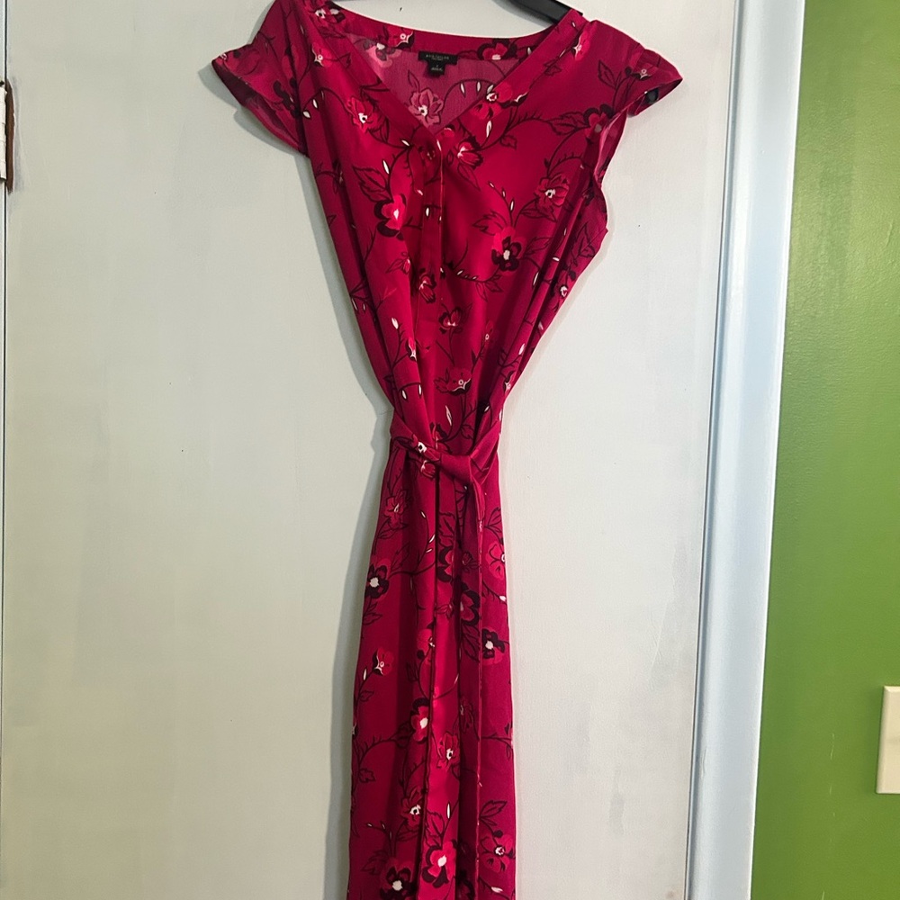 Floral Red Women's Dress